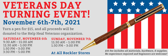 Rockler Veteran's Day Turning Event