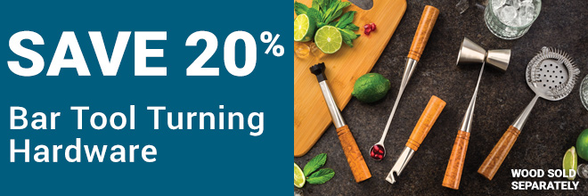 20% off Bar Tool Turning Hardware