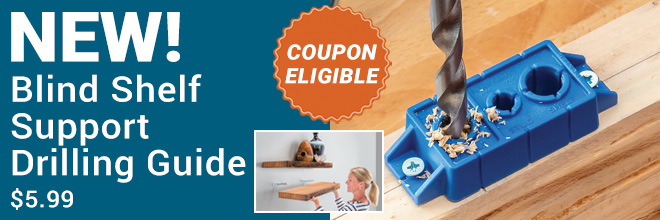 Rockler Blind Shelf Support Drilling Guide - $5.99