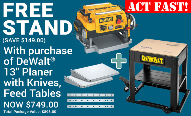 DeWalt 13-inch Planer with Free Stand