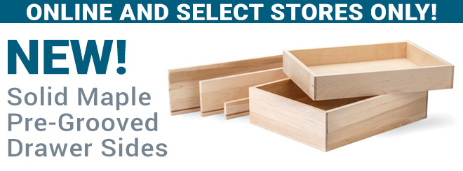 New Pre-Grooved Drawer Sides