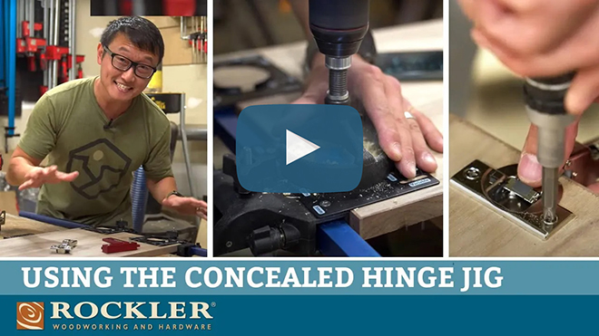 Installing concealed European hinges