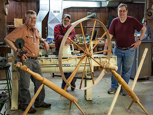 Brantford praying mantis spinning wheel