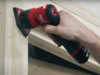 Sanding a doorway with Milwaukee M2 detail sander