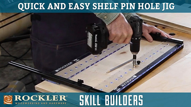 Drilling shelf pin holes