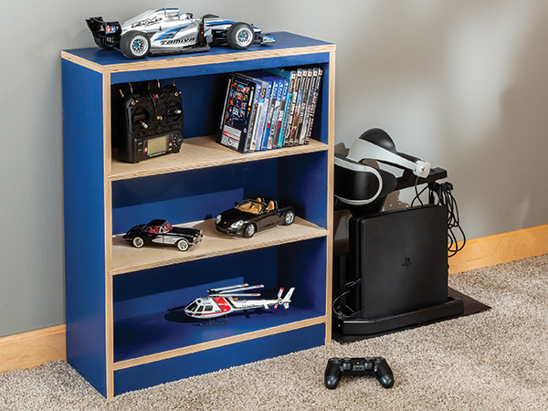 Simple three shelf bookcase project